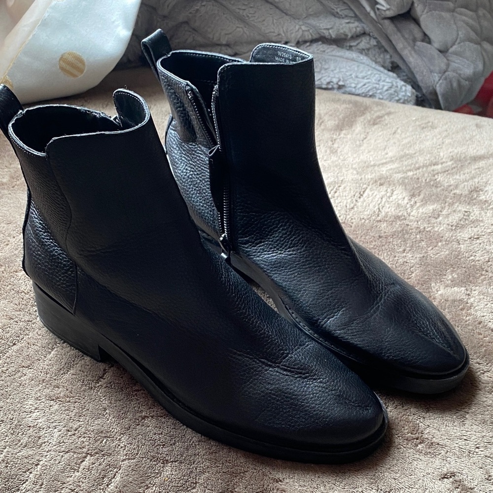 Cole Haan Sleek Black Leather Women’s Ankle Boots
